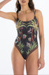Einteiliger Badeanzug Anelle Safari Schwarz PIN-UP STARS